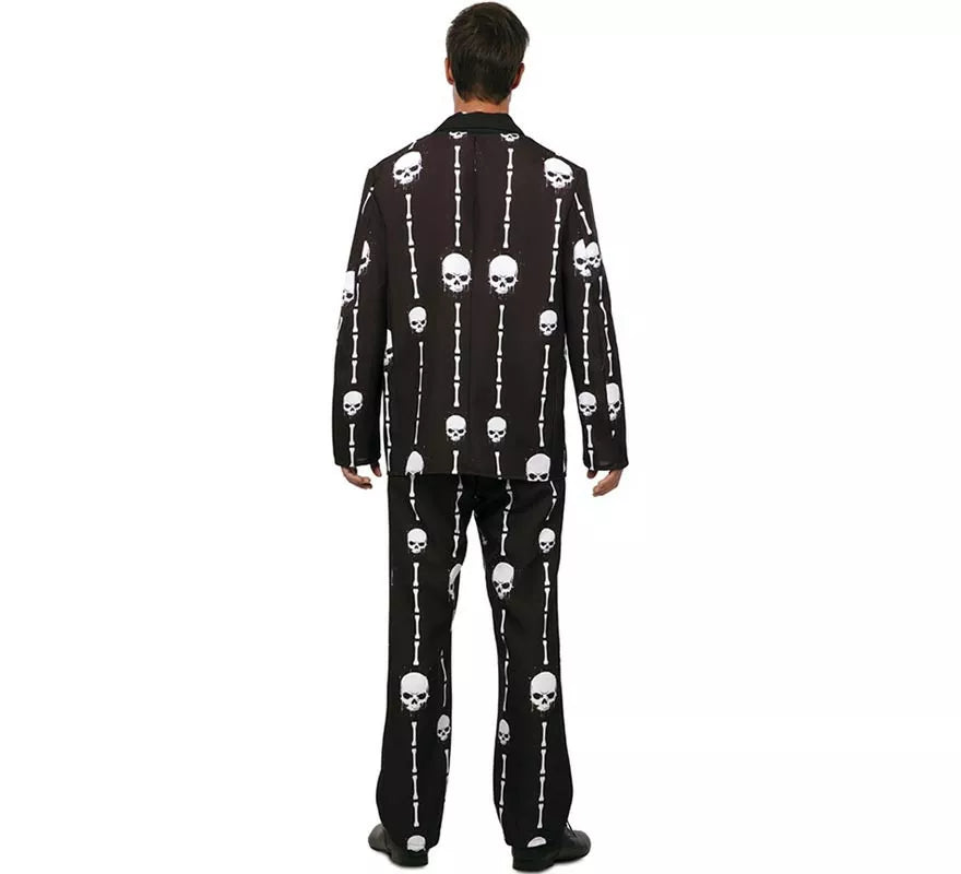 Translation missing: pt-PT.Traje Divertido negro Calaveras y Huesos para hombre