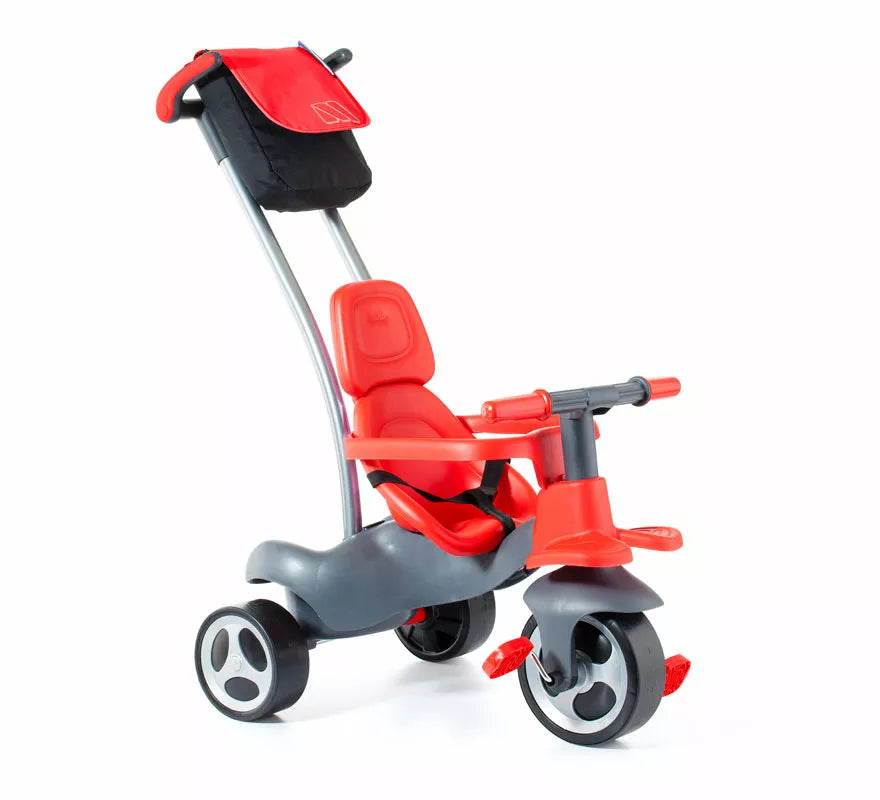 Translation missing: pt-PT.Triciclo infantil rojo con Ruedas de Goma, Cinturón y Bolsa