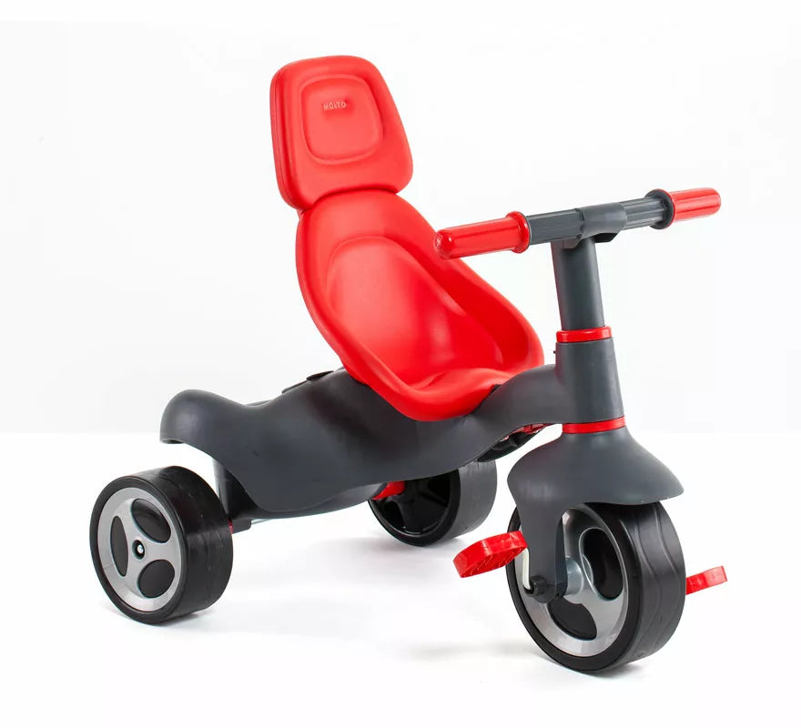 Translation missing: pt-PT.Triciclo infantil rojo con Ruedas de Goma, Cinturón y Bolsa