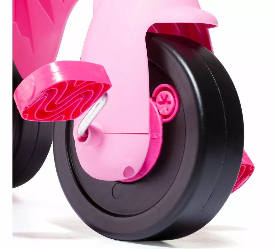 Triciclo infantil rosa con Bandeja y Palo