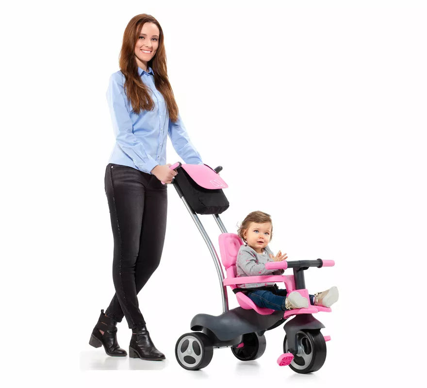 Translation missing: pt-PT.Triciclo infantil rosa con Ruedas de Goma, Cinturón y Bolsa