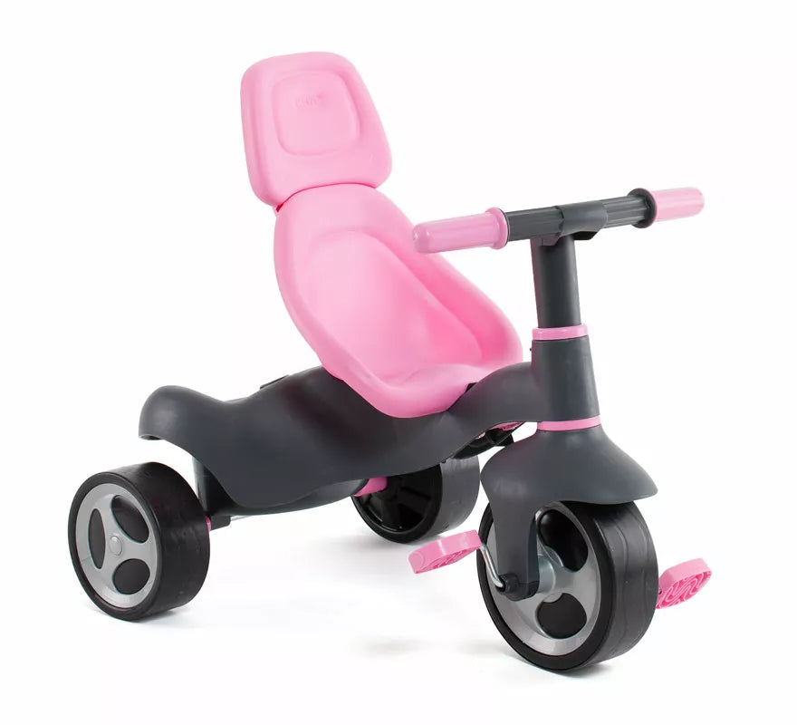 Translation missing: pt-PT.Triciclo infantil rosa con Ruedas de Goma, Cinturón y Bolsa