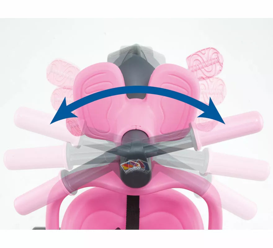 Translation missing: pt-PT.Triciclo infantil rosa con Ruedas de Goma, Cinturón y Bolsa