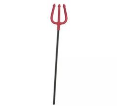 Tridente vermelho com glitter de 80 cm