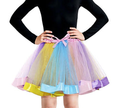 Tutu infantil com laço em tons pastéis de 30 cm
