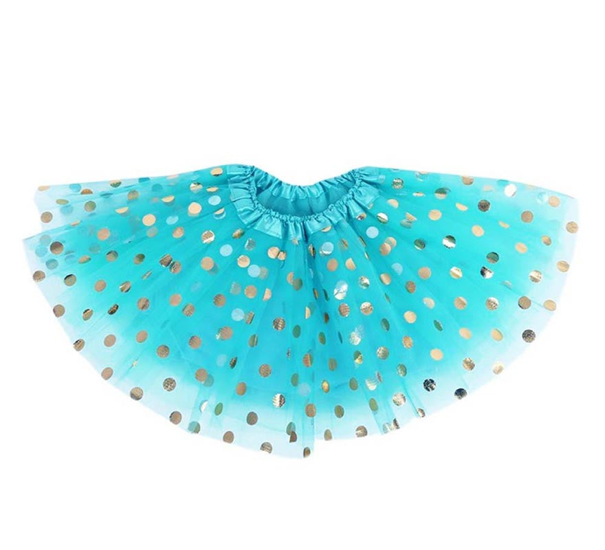 Tutú con Topos Dorados de 40 cm en varios colores