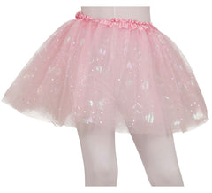 Tutu rosa com corações infantis de 30 cm