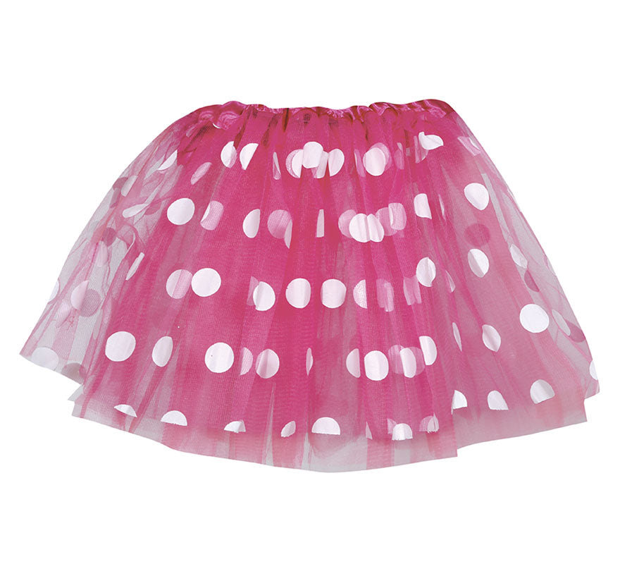 Translation missing: pt-PT.Tutú rosa con Topos de 30 cm infantil