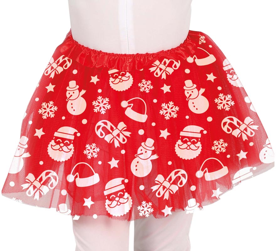 Translation missing: pt-PT.Tutú Santa Claus rojo infantil de 30 cm