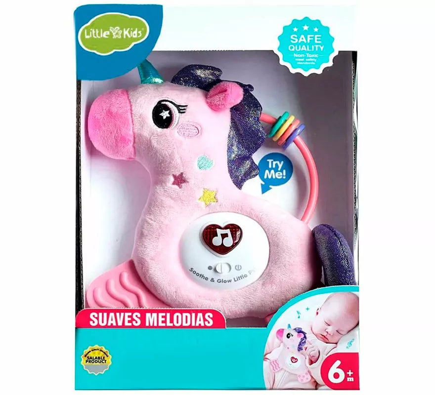 Translation missing: pt-PT.Unicornio Musical rosa con Luz y Sonido de 24 cm