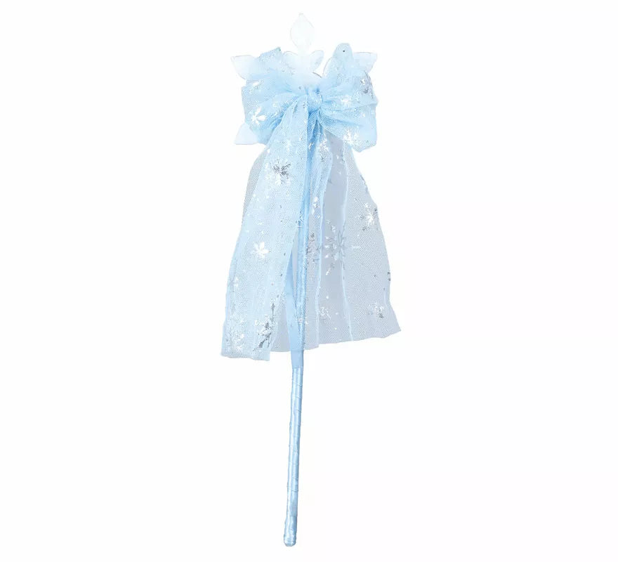 Varita Azul con Estrella y Velo de 35 cm