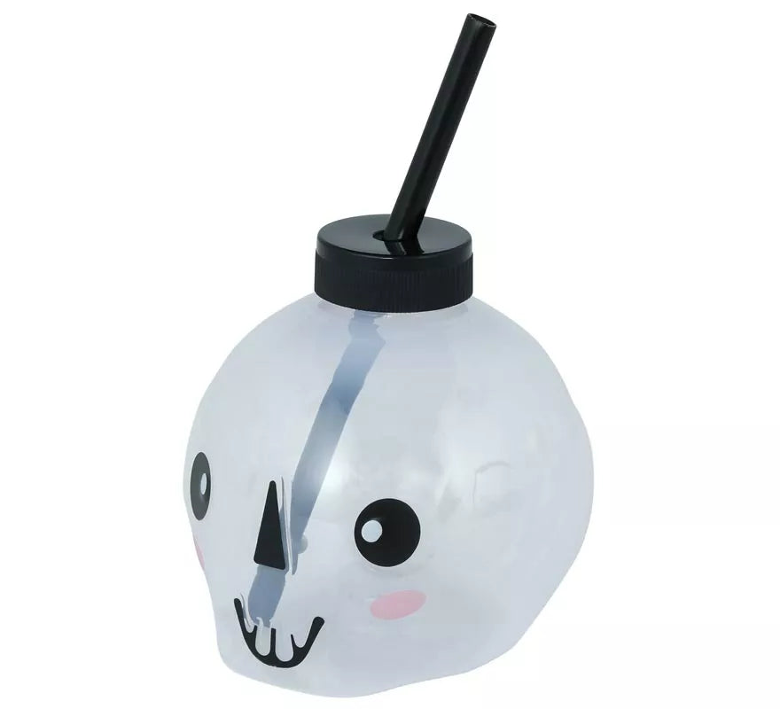 Translation missing: pt-PT.Vaso con Pajita Calavera con iluminación LED de 17 cm