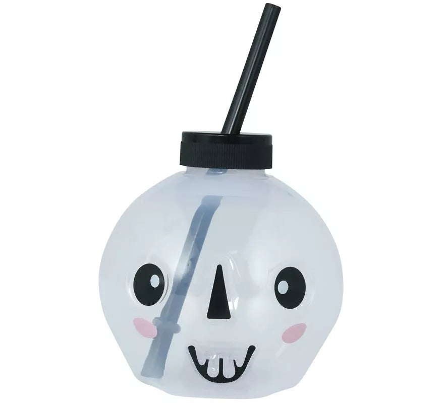 Translation missing: pt-PT.Vaso con Pajita Calavera con iluminación LED de 17 cm