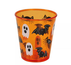 Copo de Halloween laranja de 10 cm