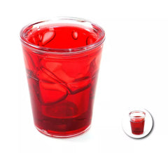 Copo de fundo duplo com sangue falso de 40 ml