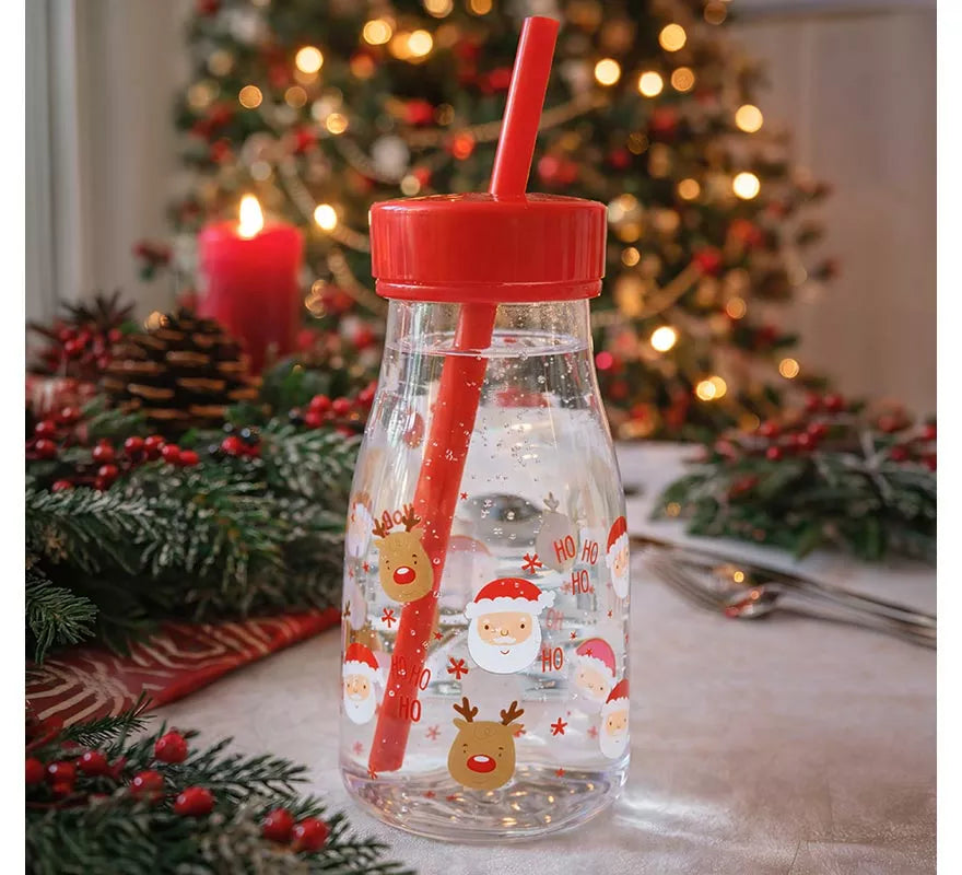 Translation missing: pt-PT.Vaso Navideño con Pajita de PVC de 15 cm