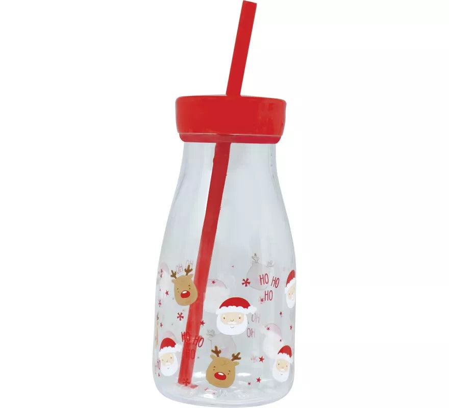 Translation missing: pt-PT.Vaso Navideño con Pajita de PVC de 15 cm