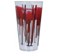 Vidro Transparente de 15 cm com Sangue