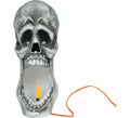 Vela Calavera con Led Efecto Fuego de 20 cm