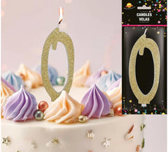 Vela Fosca Dourada Número 0, 12,5 cm