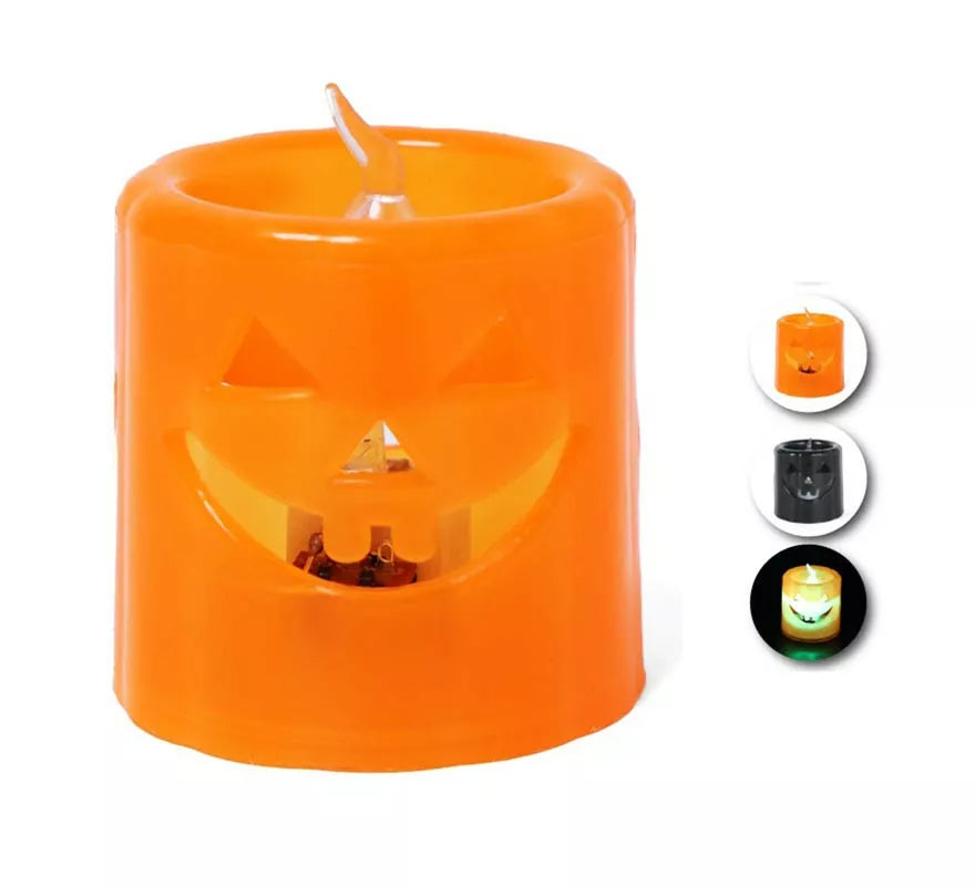 Translation missing: pt-PT.Vela Halloween con luz en surtido de colores de 5x45 cm
