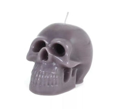Vela Perfumada Caveira Cinza 10x6x8 cm