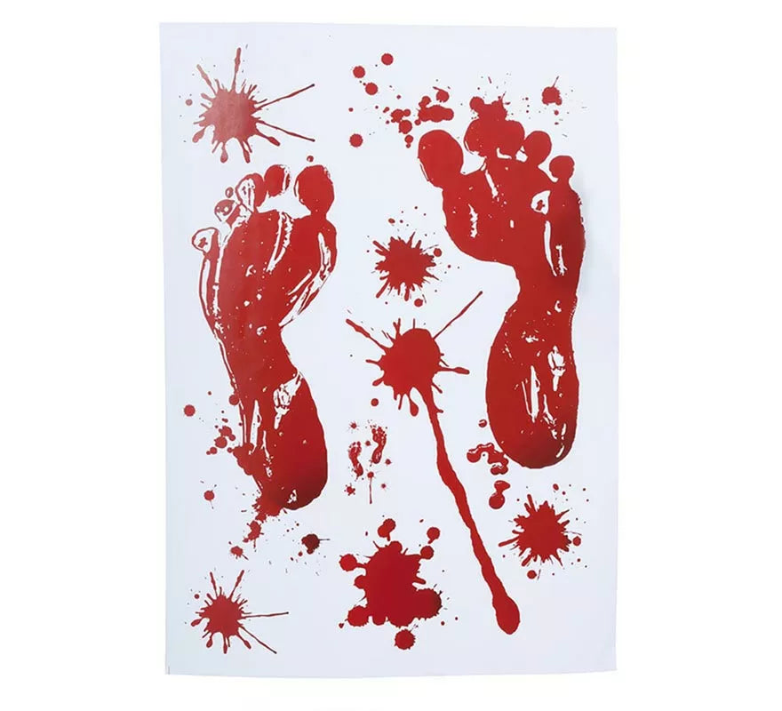 Translation missing: pt-PT.Ventana Huellas de Pies con Sangre electroestática de 25x35 cm