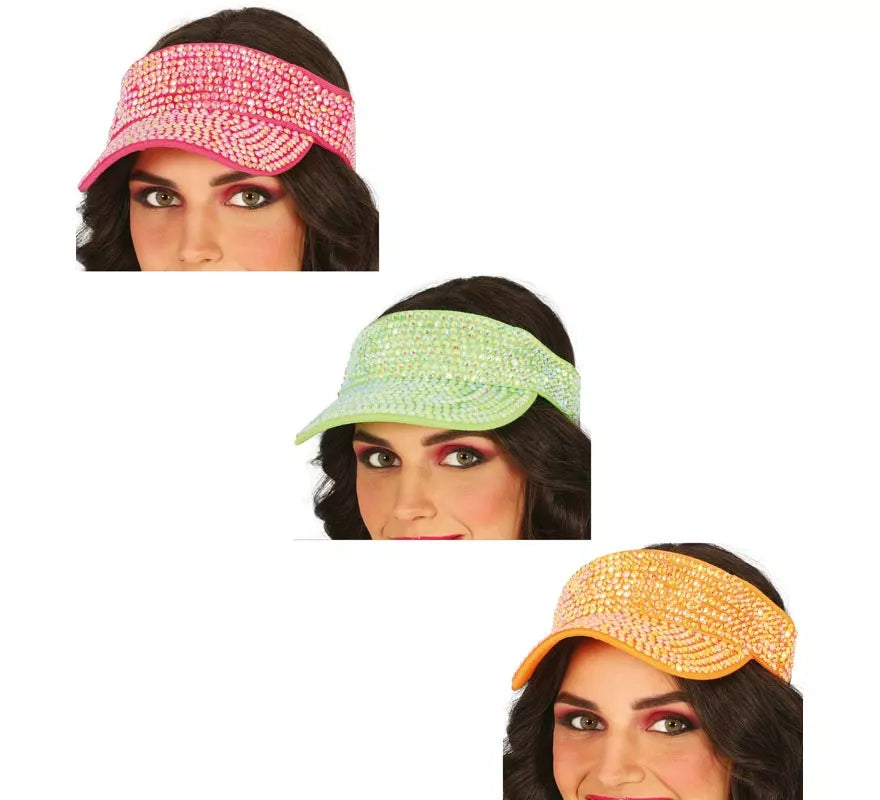 Translation missing: pt-PT.Visera con pedrería en varios colores adulto