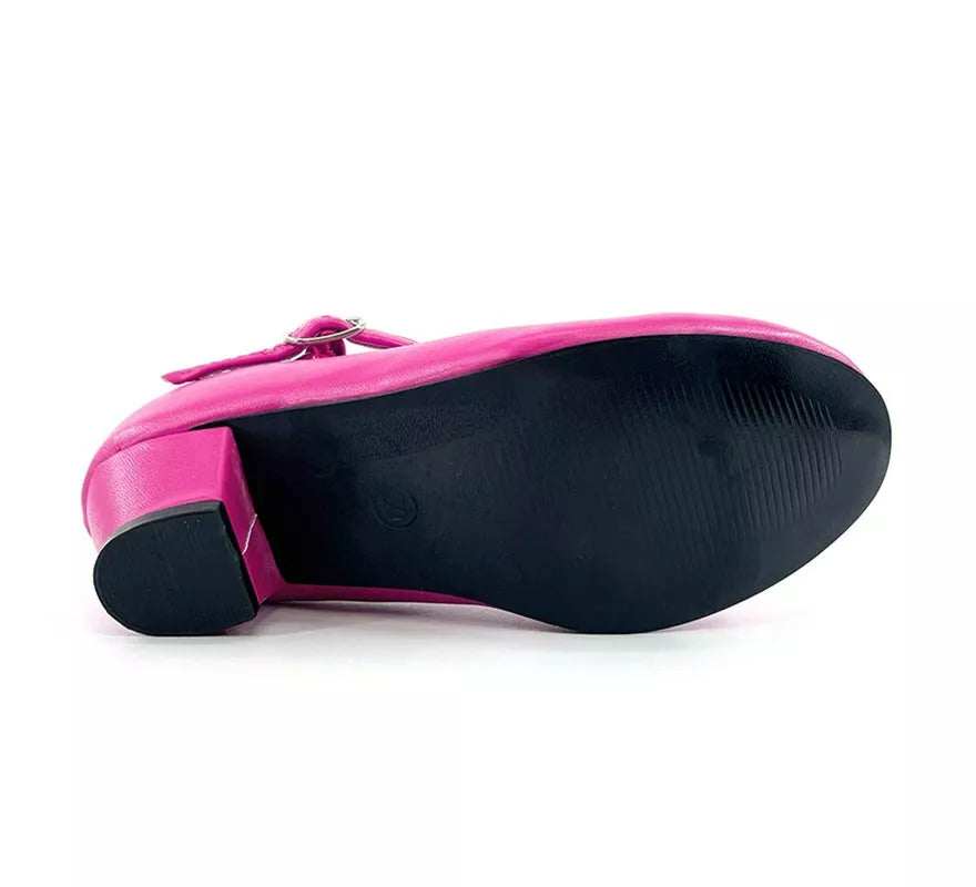 Translation missing: pt-PT.Zapato Sevillana con tacón Fucsia en números del 22 al 41