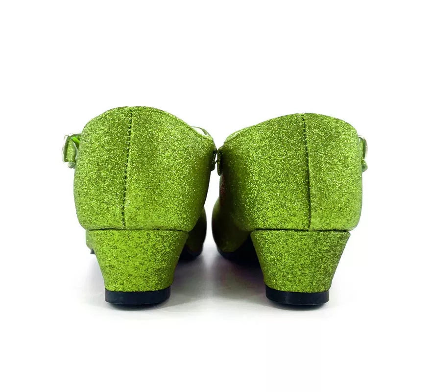 Translation missing: pt-PT.Zapato Sevillana con tacón Verde Purpurina en números del 22 al 41