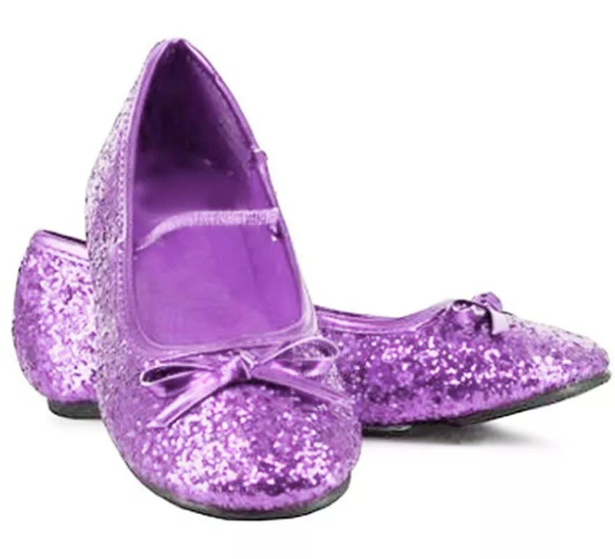 Translation missing: pt-PT.Zapatos Bailarinas Moradas Purpurina en números del 22 al 41