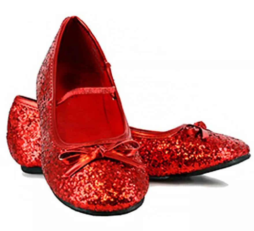 Translation missing: pt-PT.Zapatos Bailarinas Rojo Purpurina en números del 22 al 41