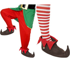 Sapatos de elfo marrom com cascavel