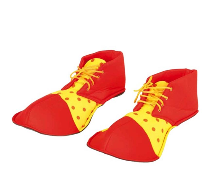 Translation missing: pt-PT.Zapatos de Payaso Rojo y Amarillo de 26 cm. Infantil