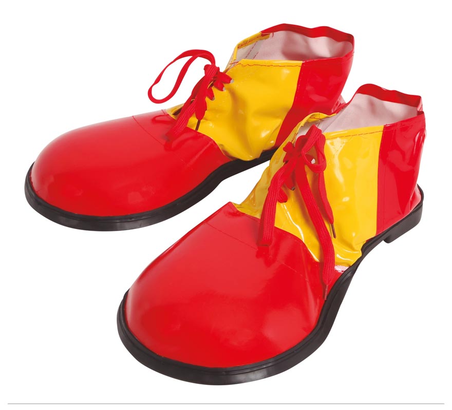 Translation missing: pt-PT.Zapatos de Payaso Rojos y Amarillos 35 cm