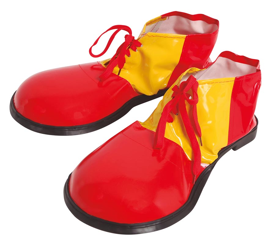 Translation missing: pt-PT.Zapatos de Payaso Rojos y Amarillos 35 cm