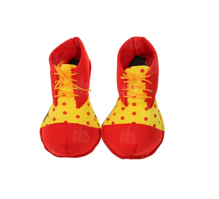 Translation missing: pt-PT.Zapatos Payaso rojo con lunares infantil de 26 cm