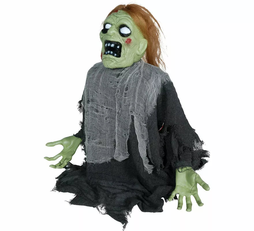 Zombie verde con Sonido y Movimiento de 64 cm